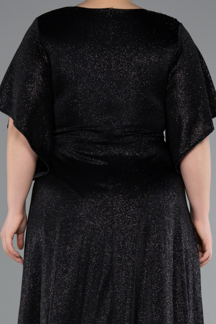 Robe Grande Taille Longue Noir ABU4914