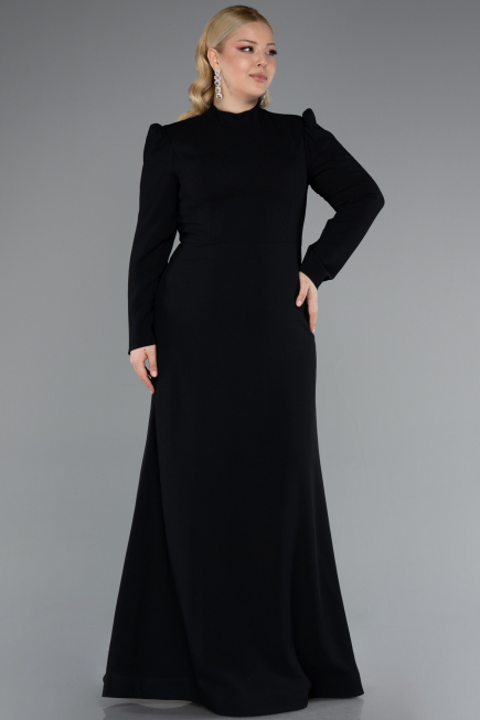 Robe De Soirée Grande Taille Longue Noir ABU4977