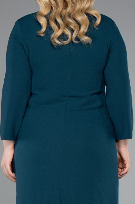Robe De Invitation Grande Taille Midi Émeraude ABK2197