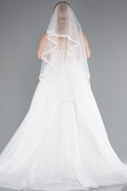 Robe de Mariée Grande Taillev Longue Blanc ABG040