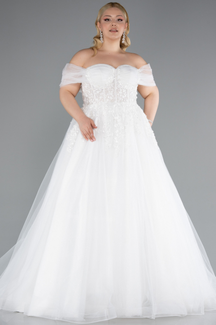 Robes de Mariage Longue Blanc ABG126