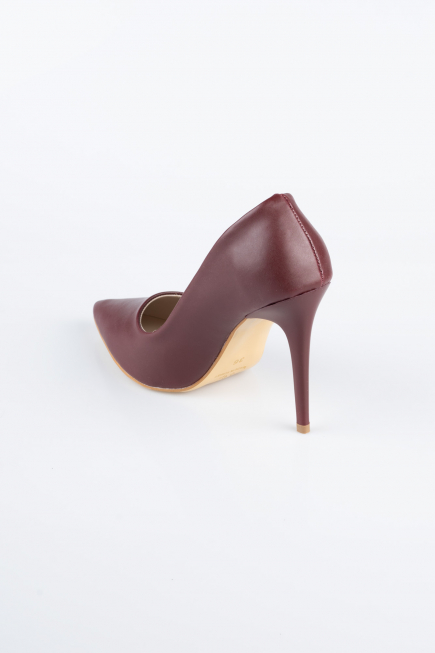 Stiletto Cuir Rouge Bordeaux AB1140
