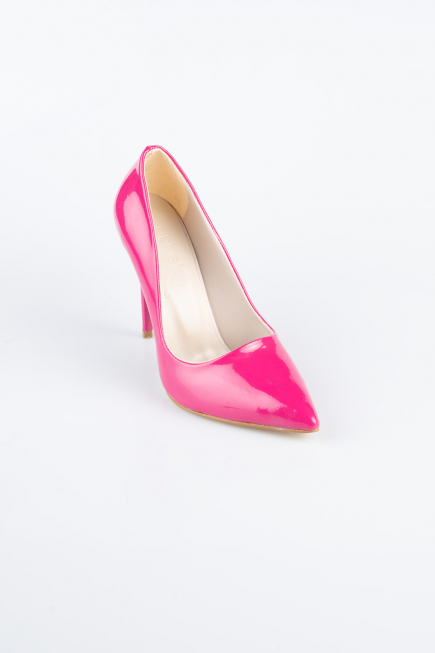 Stiletto Cuir Verni Fushia ABR1140