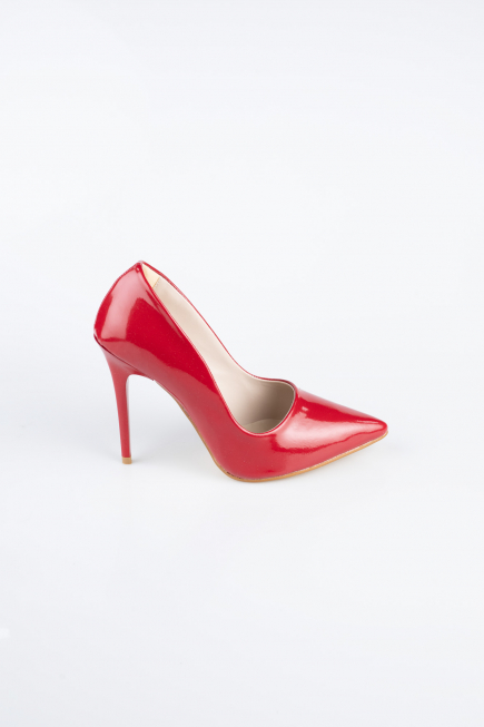 Stiletto Cuir Verni Rouge ABR1140