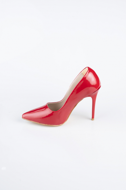 Stiletto Cuir Verni Rouge ABR1140