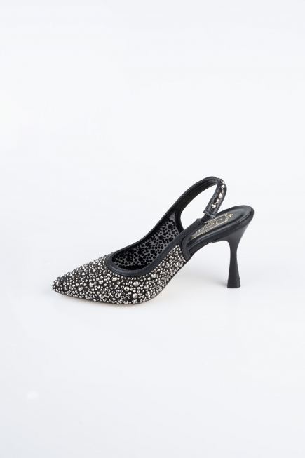 Stiletto Pierreux Noir MJ9002