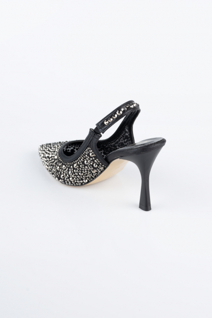 Stiletto Pierreux Noir MJ9002