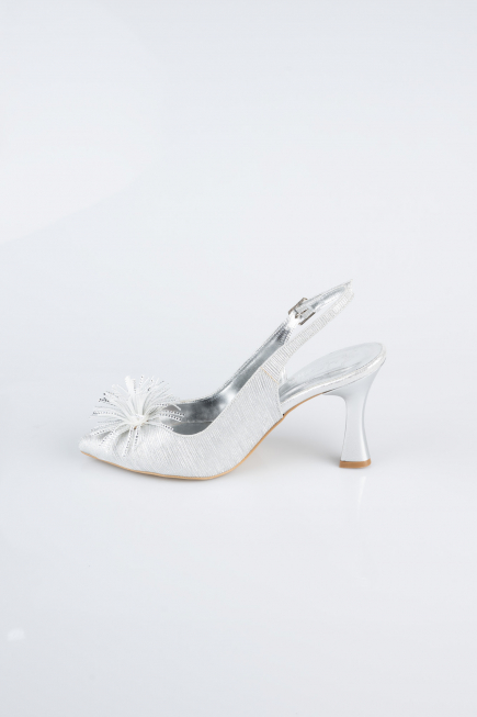 Chaussure de soirée Coupe Au Laser Argent MJ9003