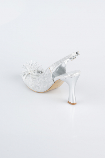 Chaussure de soirée Coupe Au Laser Argent MJ9003