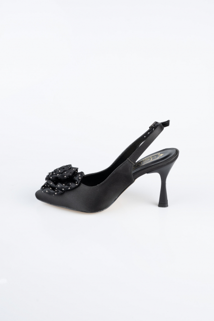 Chaussure de soirée Satin Noir MJ9004