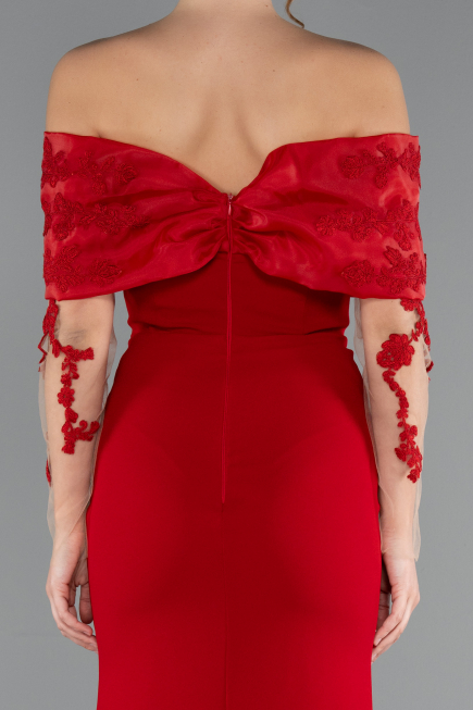 Robe de Soirée Longue Rouge ABU4343