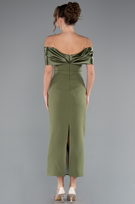 Robe De Soirée Midi Kaki ABK2212
