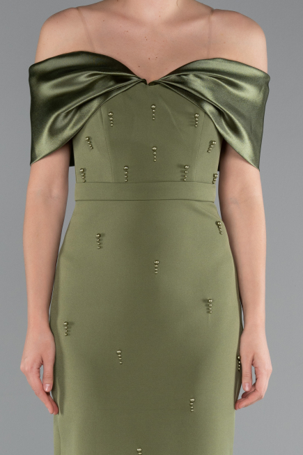Robe De Soirée Midi Kaki ABK2212