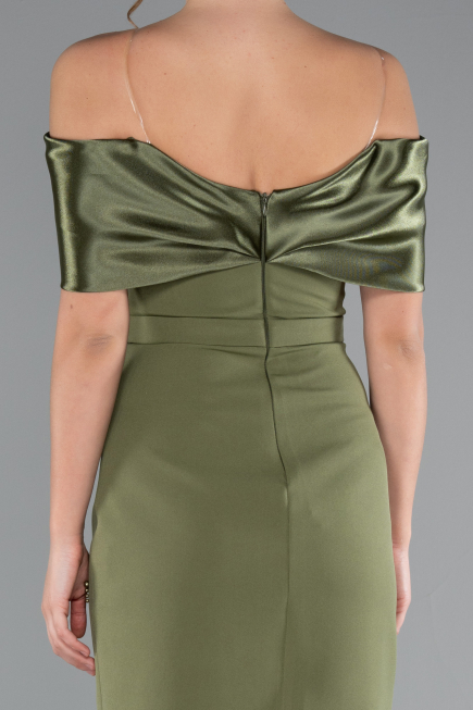 Robe De Soirée Midi Kaki ABK2212