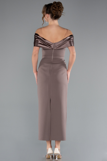 Robe De Soirée Midi Brun ABK2212