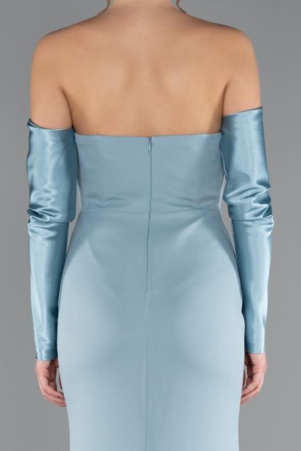 Robe Queue De Poisson Longue Turquoise ABU4637