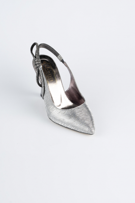 Stiletto Coupe Au Laser Platine MJ4102