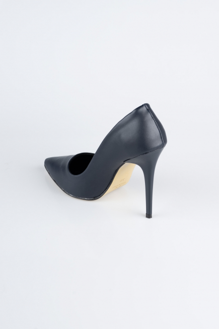 Stiletto Cuir Rouge Bleu Marine AB1140