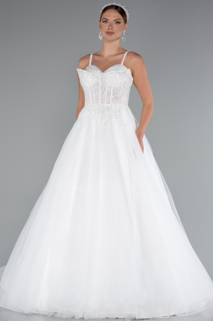 Robes de Mariage Longue Blanc ABG134