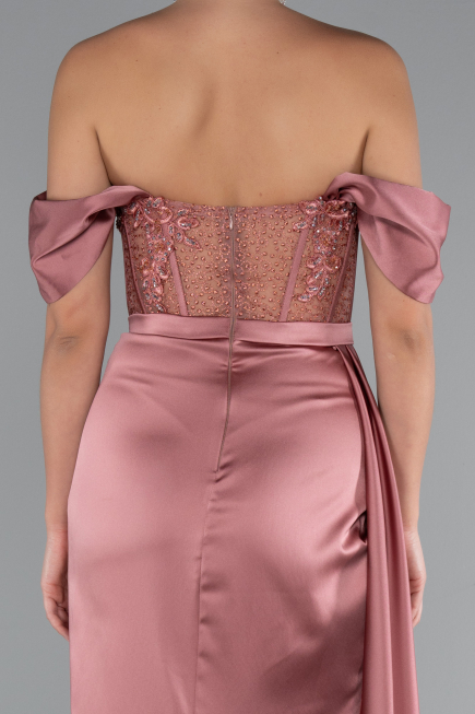 Robe De Soirée Satin Longue Pelure D'oignon ABU5034