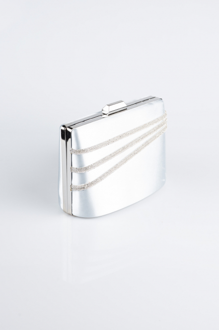 Sac De Soirée Luxe Satin Gris SH822