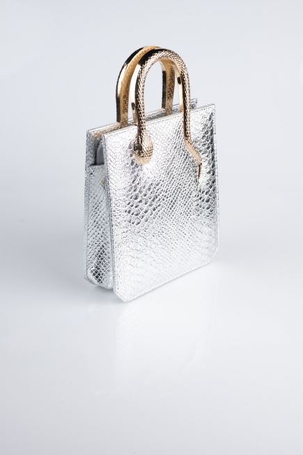 Sac de Soirée A motifs Argent KC143