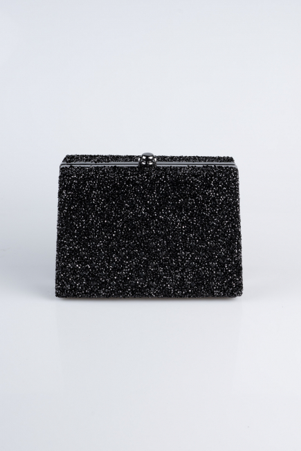 Sac de Soirée Luxe Pierreux Noir KC701