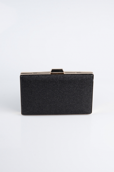 Sac De Soirée Luxe Argenté Noir-Or SH801