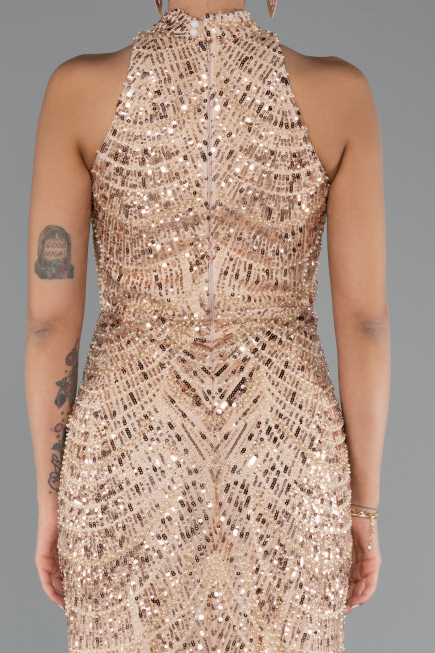 Robe De Soirée Longue Or ABU4791