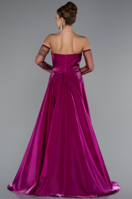 Robe De Soirée Longue Fushia ABU3604