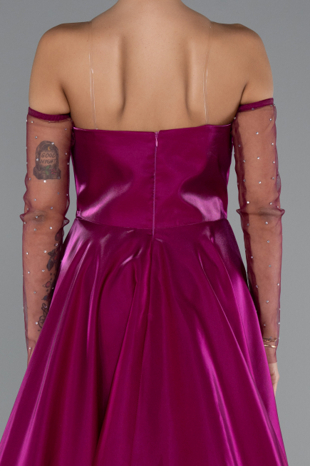 Robe De Soirée Longue Fushia ABU3604