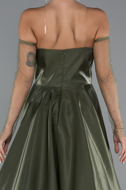 Robe De Soirée Longue Kaki ABU3604