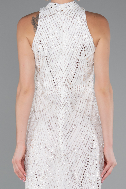 Robe De Soirée Longue Blanc ABU4791