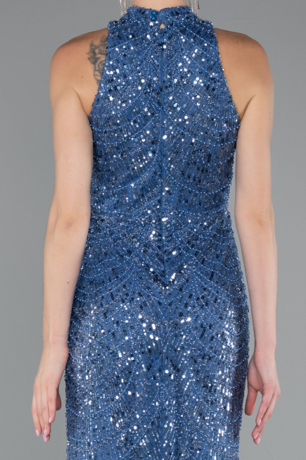 Robe De Soirée Longue Indigo ABU4791