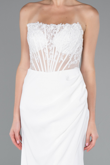 Robe De Soirée Longue Blanc ABU5001