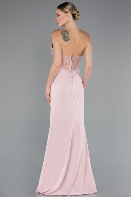 Robe De Soirée Longue Poudre ABU5001