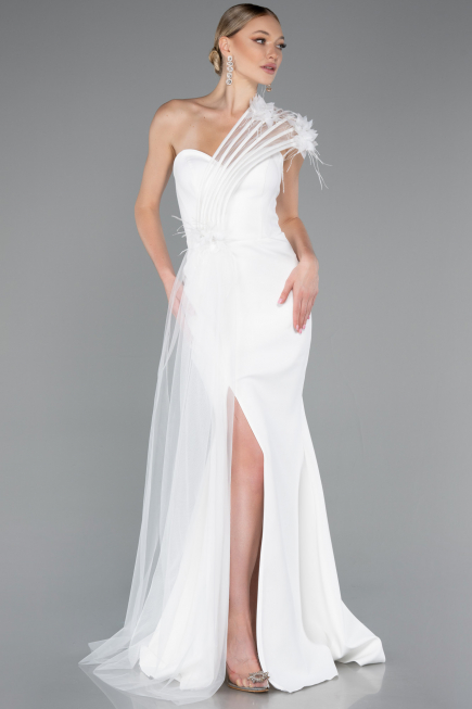 Robe de Soirée Longue Blanc ABU4969