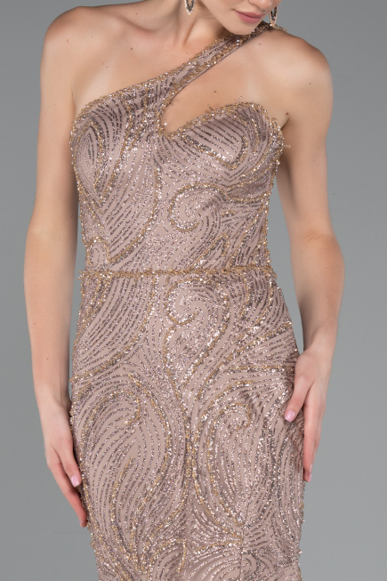 Robe De Soirée Longue Cuivre ABU4697