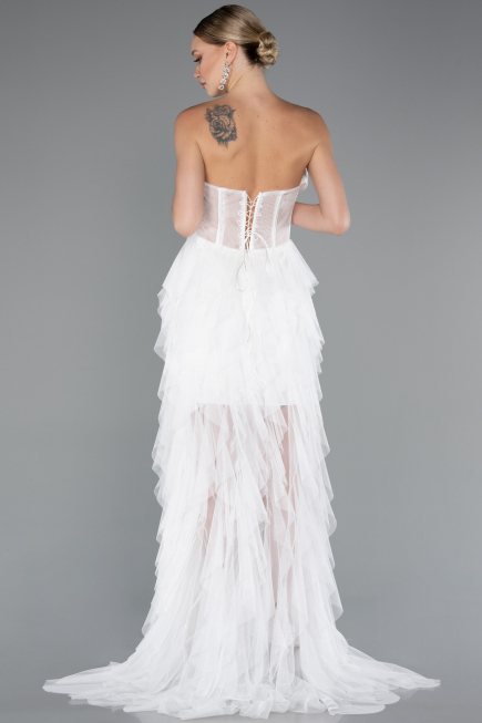 Robe de Soirée Longue Blanc ABU5071