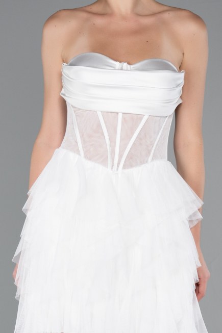 Robe de Soirée Longue Blanc ABU5071