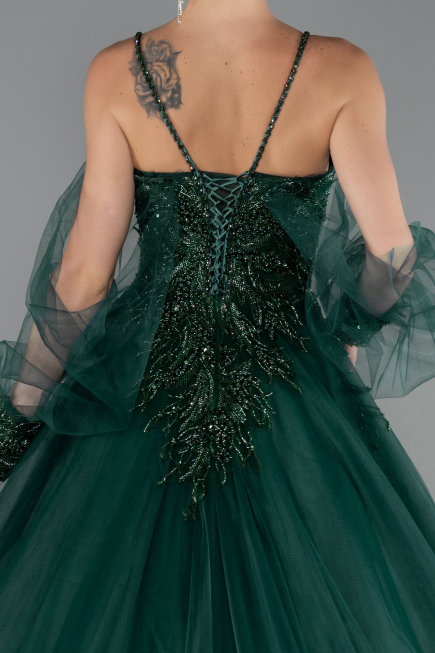 Haute Couture Longue Émeraude ABU2789