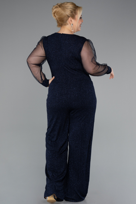 Robe De Invitation Grande Taille Longue Bleu Marine ABT131