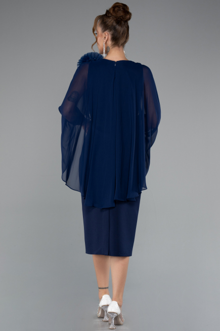 Robe de Cérémonie Midi Bleu Marine ABK2382