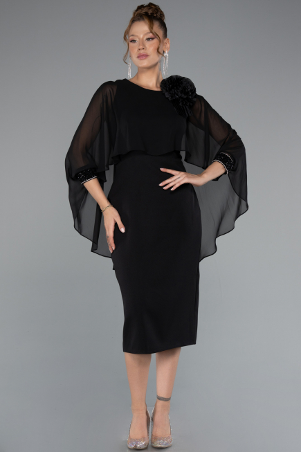 Robe de Cérémonie Midi Noir ABK2382