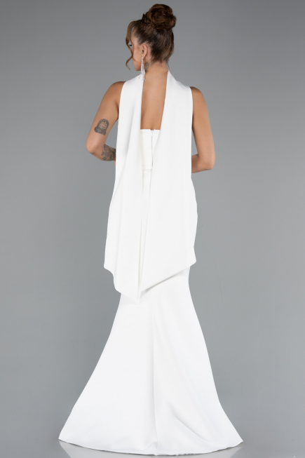 Robe de Soirée Longue Blanc ABU5097