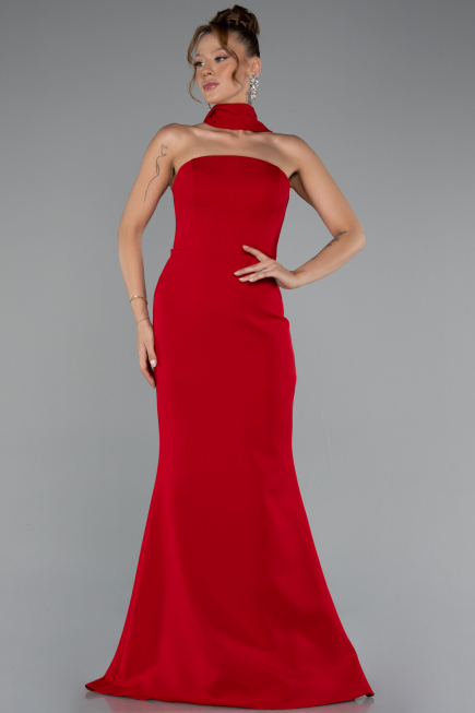 Robe de Soirée Longue Rouge ABU5097