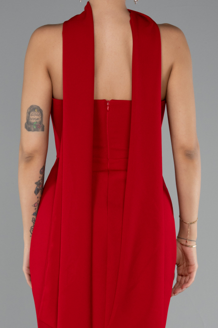 Robe de Soirée Longue Rouge ABU5097