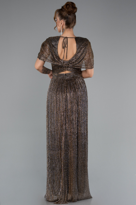 Robe de Soirée Longue Cuivre ABU5098