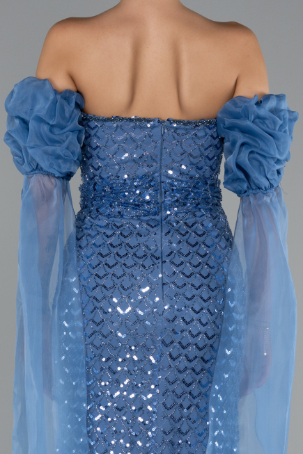 Robe de Soirée Longue Indigo ABU5100