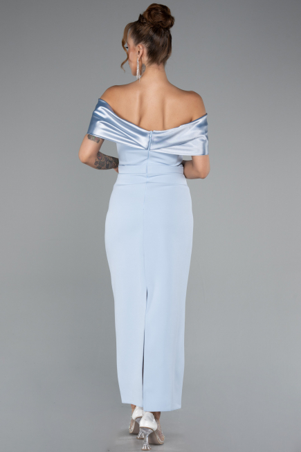 Robe De Soirée Midi Bleu clair ABK2212